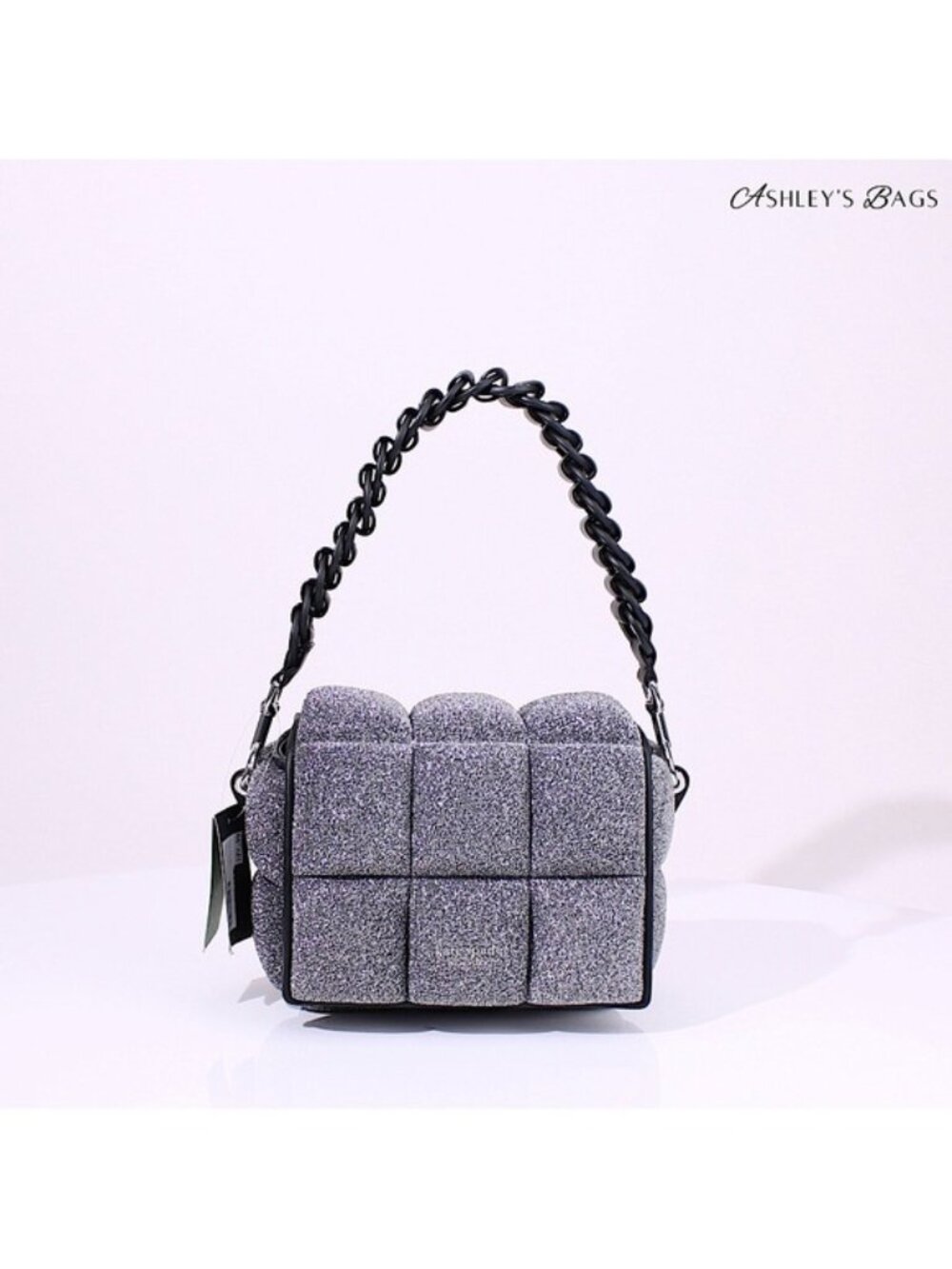 Kate Spade Boxxy Metallic Crossbody In Silver